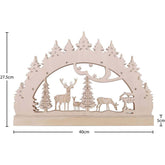 Salcar LED Schwibbogen Weihnachten mit 10 LEDs – Batteriebetriebener Holz-Lichterbogen, Warmweißes Licht, Weihnachtsdeko für Innen, Fenster & Tisch
